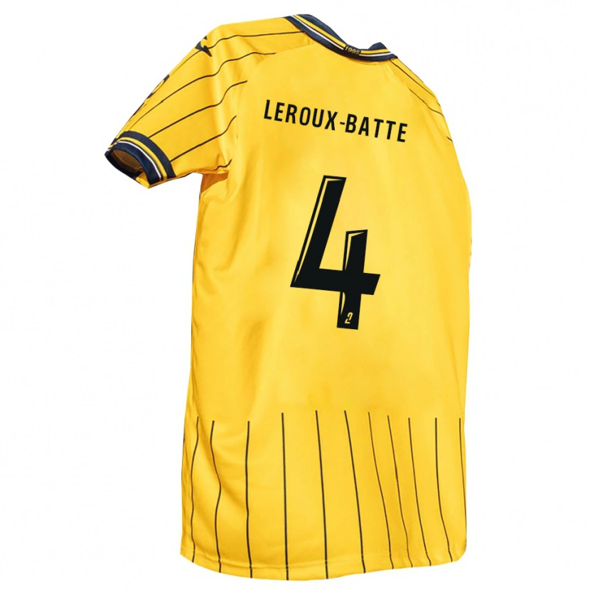 Danxen Kinder Romain Leroux-Batte #4 Gelb Marine Heimtrikot Trikot 2025/26 T-Shirt