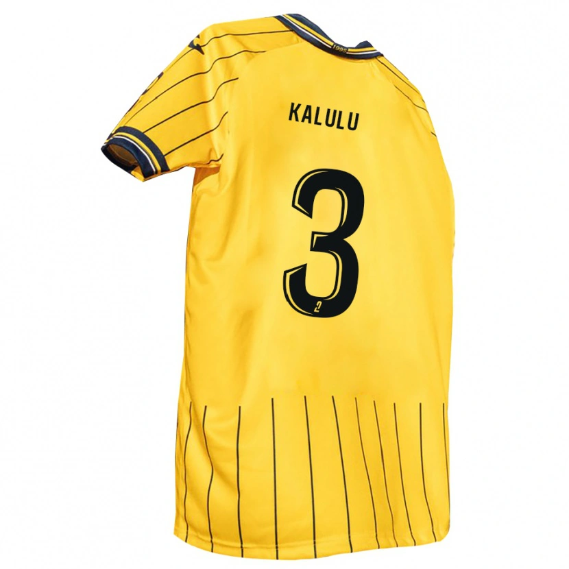 Danxen Kinder Joseph Kalulu #3 Gelb Marine Heimtrikot Trikot 2025/26 T-Shirt