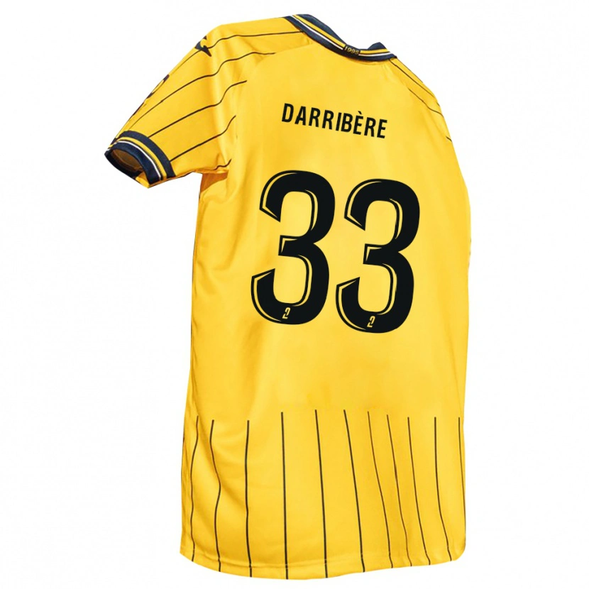 Danxen Kinder Clément Darribère #33 Gelb Marine Heimtrikot Trikot 2025/26 T-Shirt