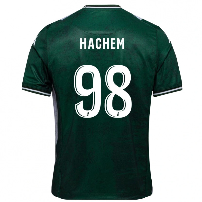 Danxen Kinder Ryad Hachem #98 Grün Weiß Heimtrikot Trikot 2025/26 T-Shirt