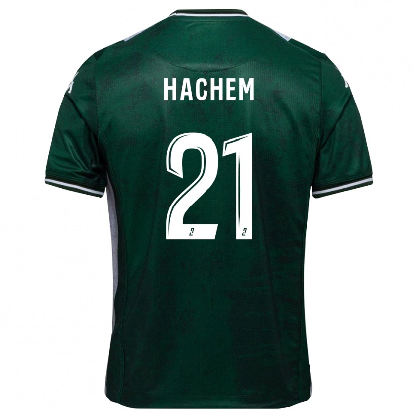Danxen Kinder Abdelsamad Hachem #21 Grün Weiß Heimtrikot Trikot 2025/26 T-Shirt