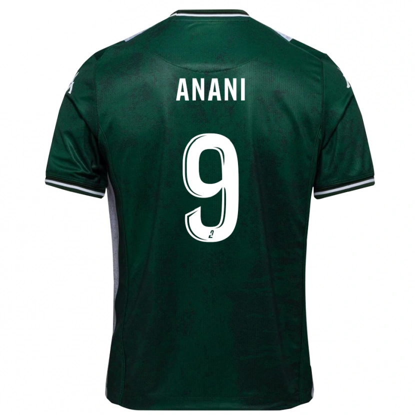 Danxen Kinder Achille Anani #9 Grün Weiß Heimtrikot Trikot 2025/26 T-Shirt