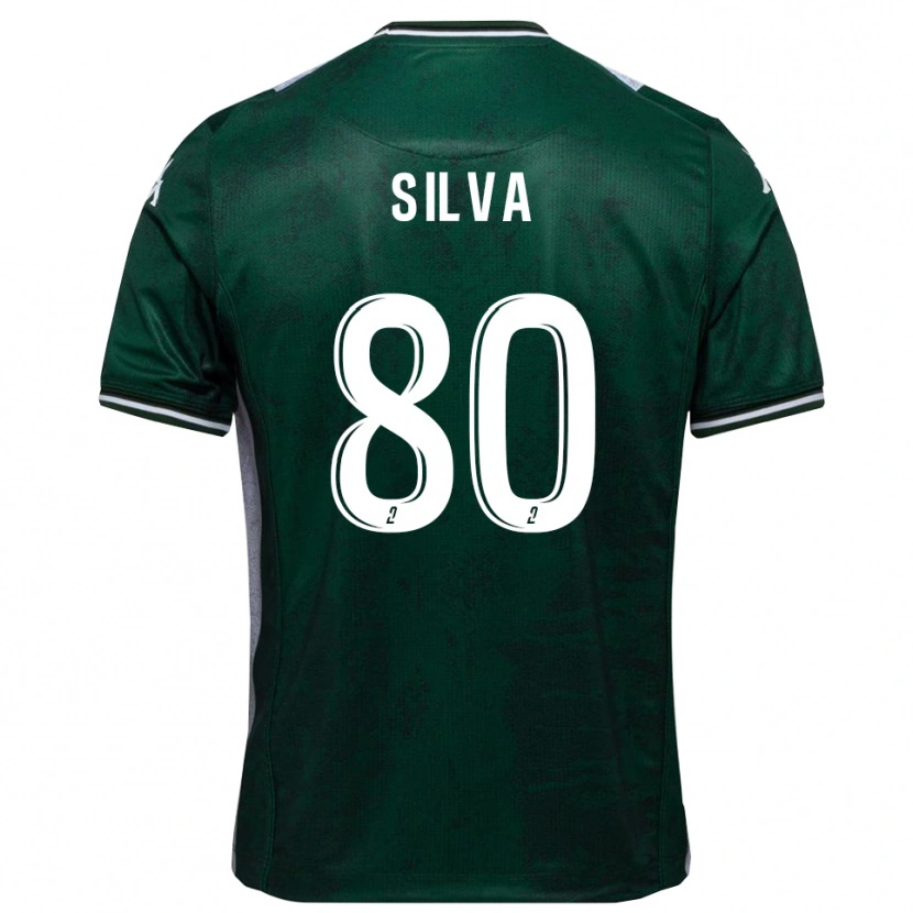 Danxen Kinder Brian Silva #80 Grün Weiß Heimtrikot Trikot 2025/26 T-Shirt