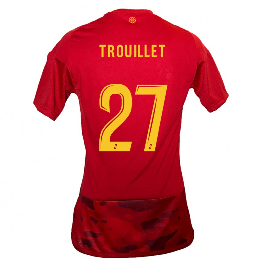 Danxen Kinder Alexis Trouillet #27 Rot Gelb Heimtrikot Trikot 2025/26 T-Shirt