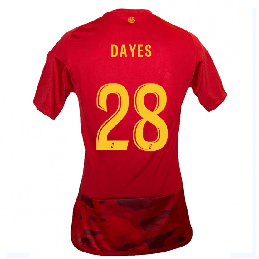 Danxen Kinder Mikayla Dayes #28 Rot Gelb Heimtrikot Trikot 2025/26 T-Shirt