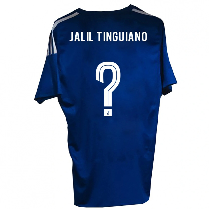 Danxen Kinder Abdoul Jalil Tinguiano #0 Blau Weiß Heimtrikot Trikot 2025/26 T-Shirt