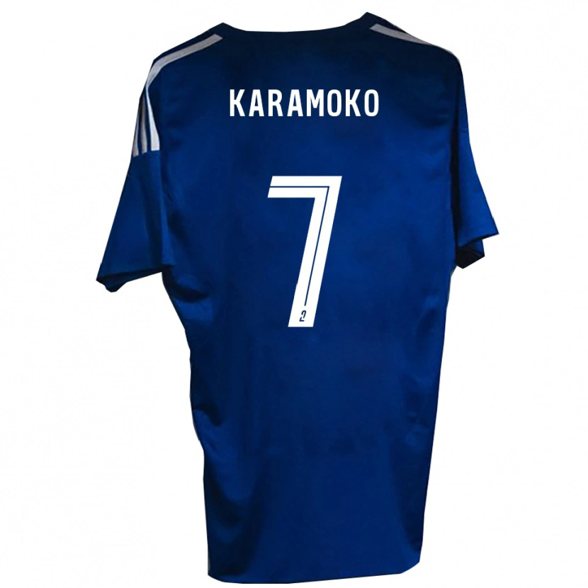Danxen Kinder Issiaka Karamoko #7 Blau Weiß Heimtrikot Trikot 2025/26 T-Shirt
