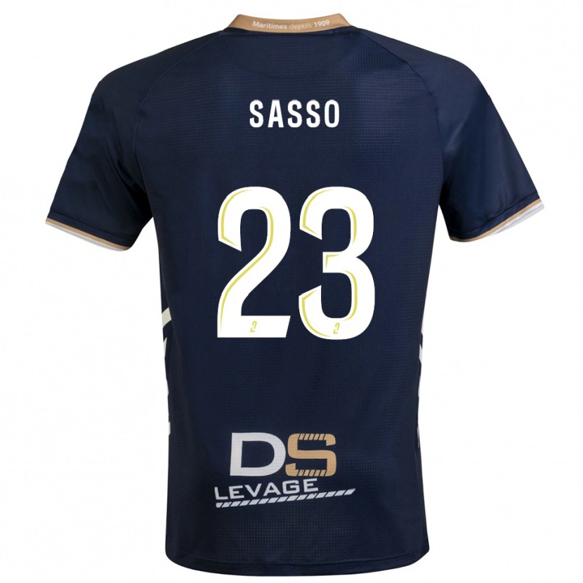 Danxen Kinder Vincent Sasso #23 Marine Gold Heimtrikot Trikot 2025/26 T-Shirt