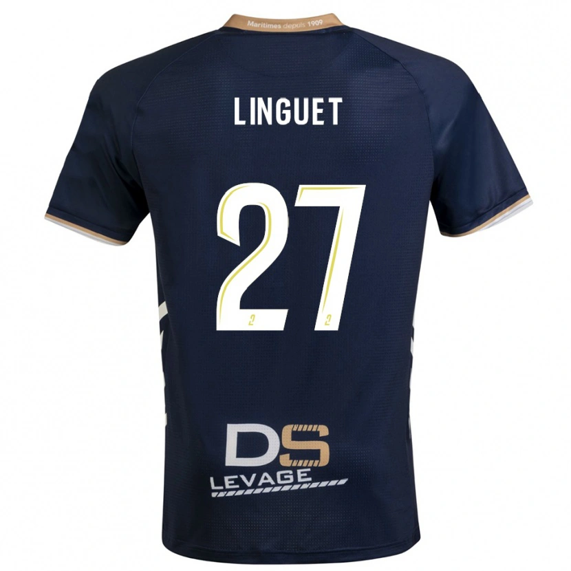 Danxen Kinder Allan Linguet #27 Marine Gold Heimtrikot Trikot 2025/26 T-Shirt