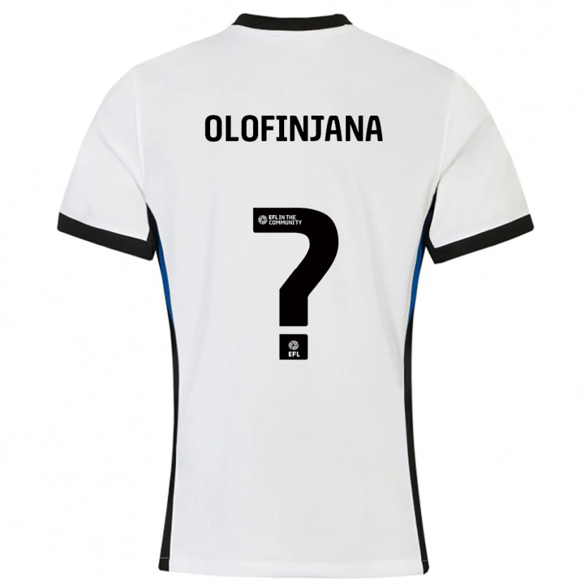 Danxen Kinder Femi Olofinjana #0 Weiß Blau Auswärtstrikot Trikot 2025/26 T-Shirt