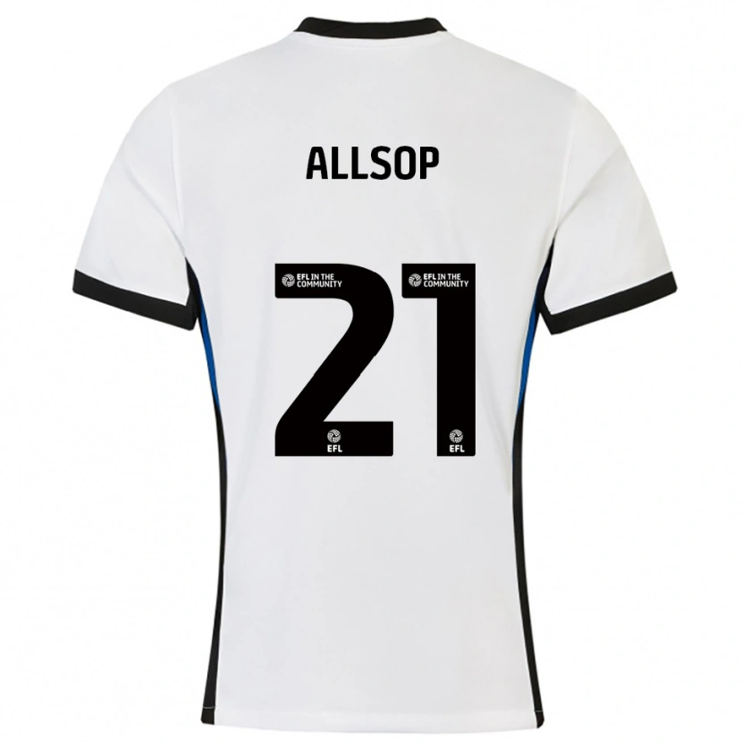 Danxen Kinder Ryan Allsop #21 Weiß Blau Auswärtstrikot Trikot 2025/26 T-Shirt