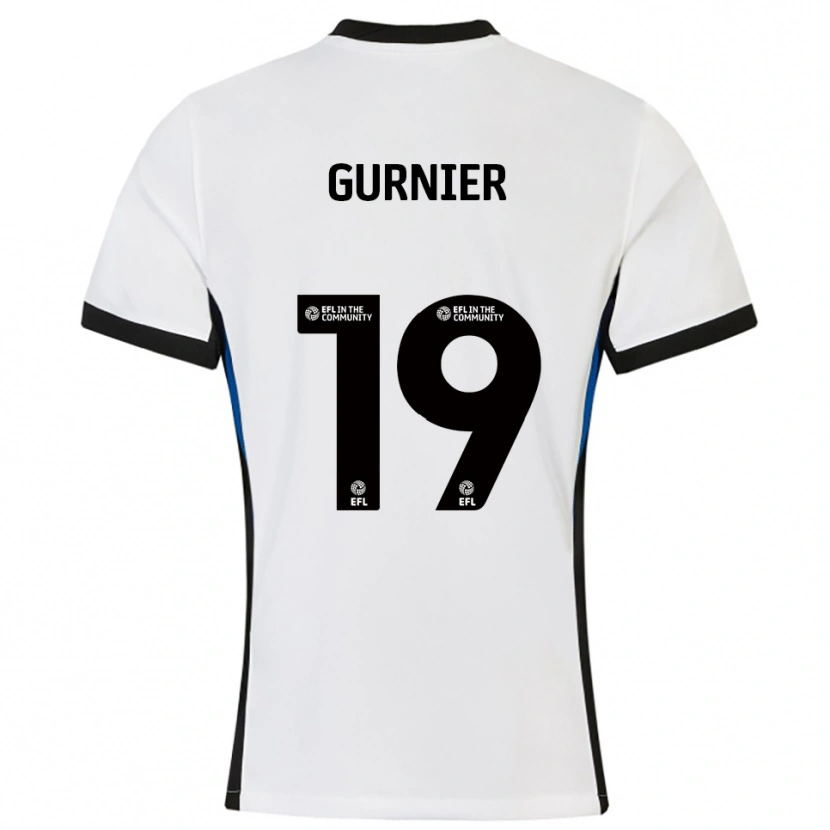 Danxen Kinder Aurelien Gurnier #19 Weiß Blau Auswärtstrikot Trikot 2025/26 T-Shirt