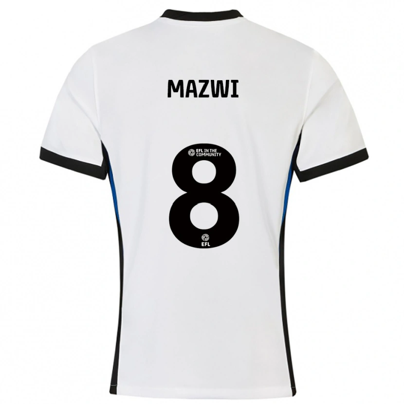 Danxen Kinder Menzi Mazwi #8 Weiß Blau Auswärtstrikot Trikot 2025/26 T-Shirt