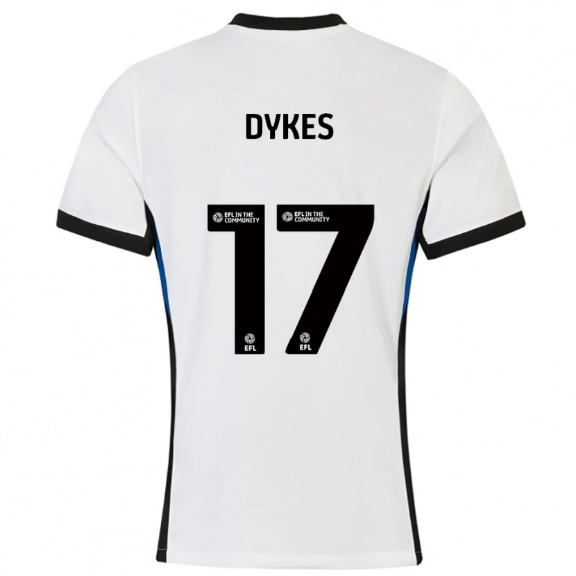 Danxen Kinder Lyndon Dykes #17 Weiß Blau Auswärtstrikot Trikot 2025/26 T-Shirt