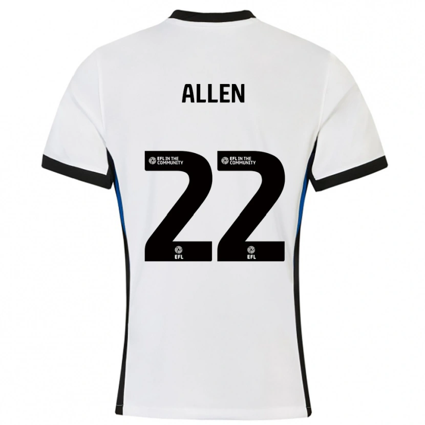 Danxen Kinder Remi Allen #22 Weiß Blau Auswärtstrikot Trikot 2025/26 T-Shirt