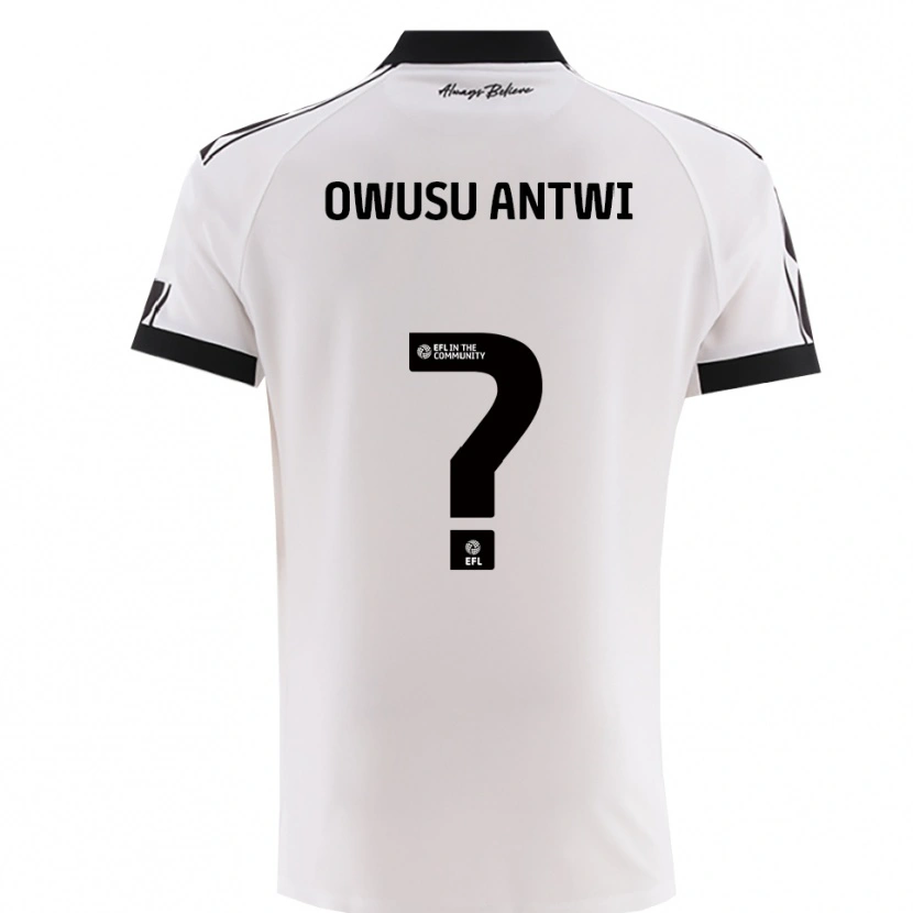Danxen Kinder Filbert Owusu-Antwi #0 Weiß Schwarz Auswärtstrikot Trikot 2025/26 T-Shirt