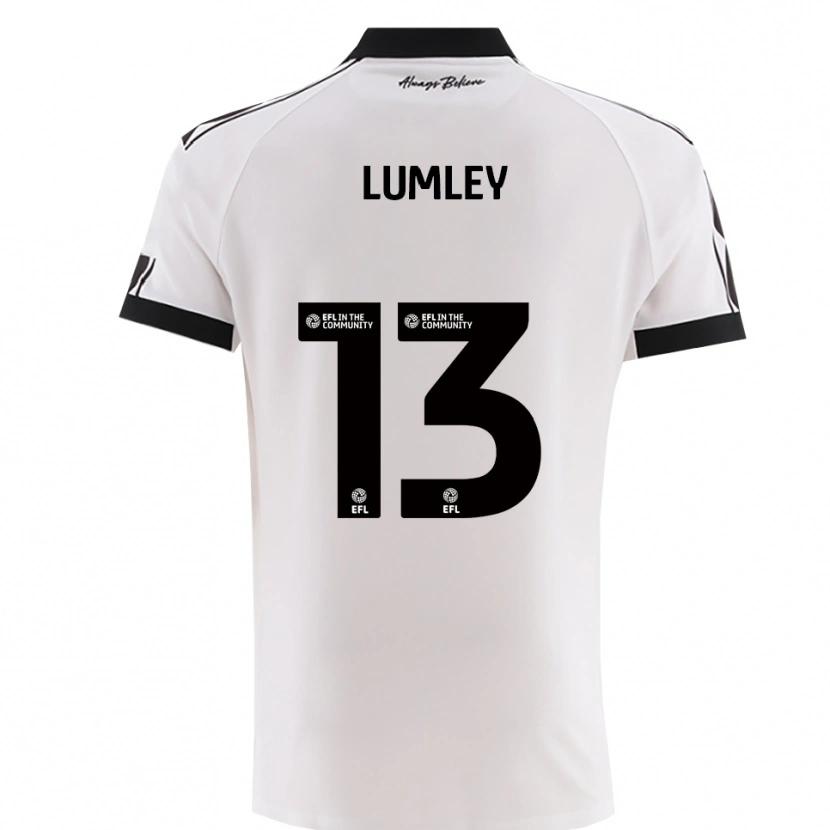 Danxen Kinder Joe Lumley #13 Weiß Schwarz Auswärtstrikot Trikot 2025/26 T-Shirt