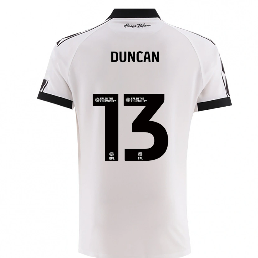 Danxen Kinder Joe Duncan #13 Weiß Schwarz Auswärtstrikot Trikot 2025/26 T-Shirt