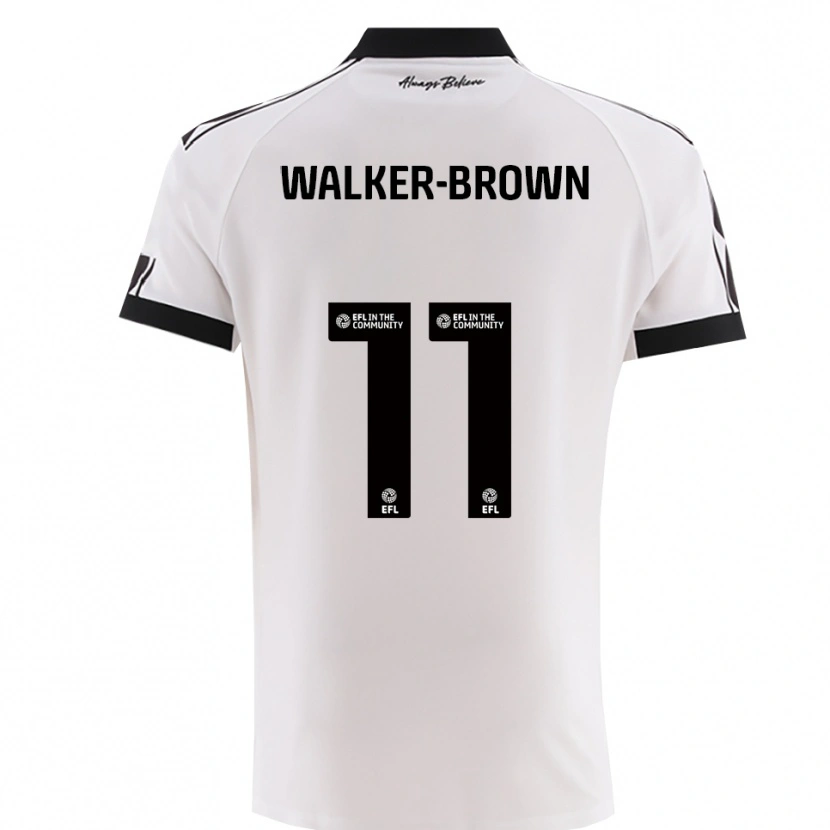 Danxen Kinder Rushon Walker-Brown #11 Weiß Schwarz Auswärtstrikot Trikot 2025/26 T-Shirt