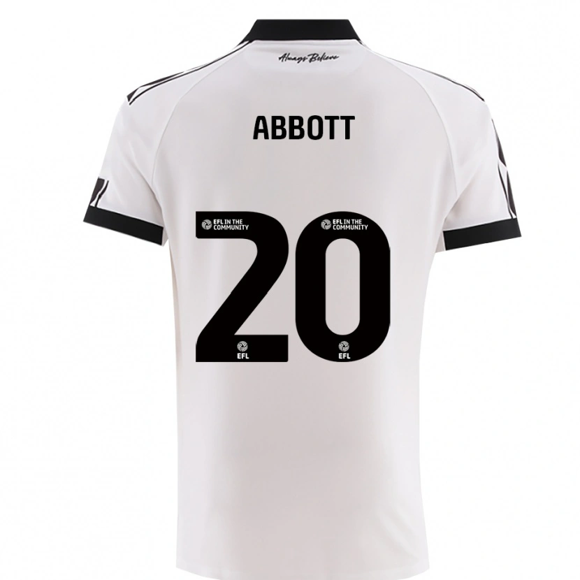 Danxen Kinder Isaac Abbott #20 Weiß Schwarz Auswärtstrikot Trikot 2025/26 T-Shirt