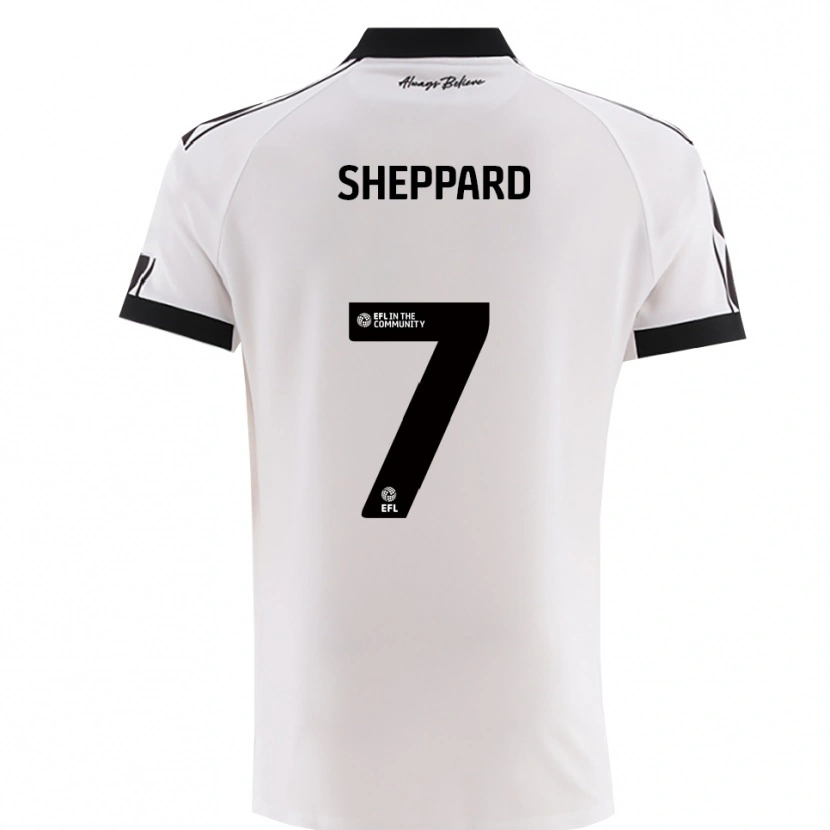 Danxen Kinder Ruebin Sheppard #7 Weiß Schwarz Auswärtstrikot Trikot 2025/26 T-Shirt