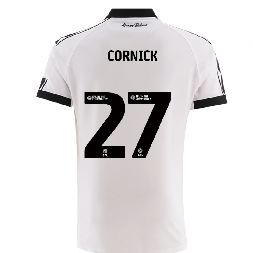 Danxen Kinder Harry Cornick #27 Weiß Schwarz Auswärtstrikot Trikot 2025/26 T-Shirt