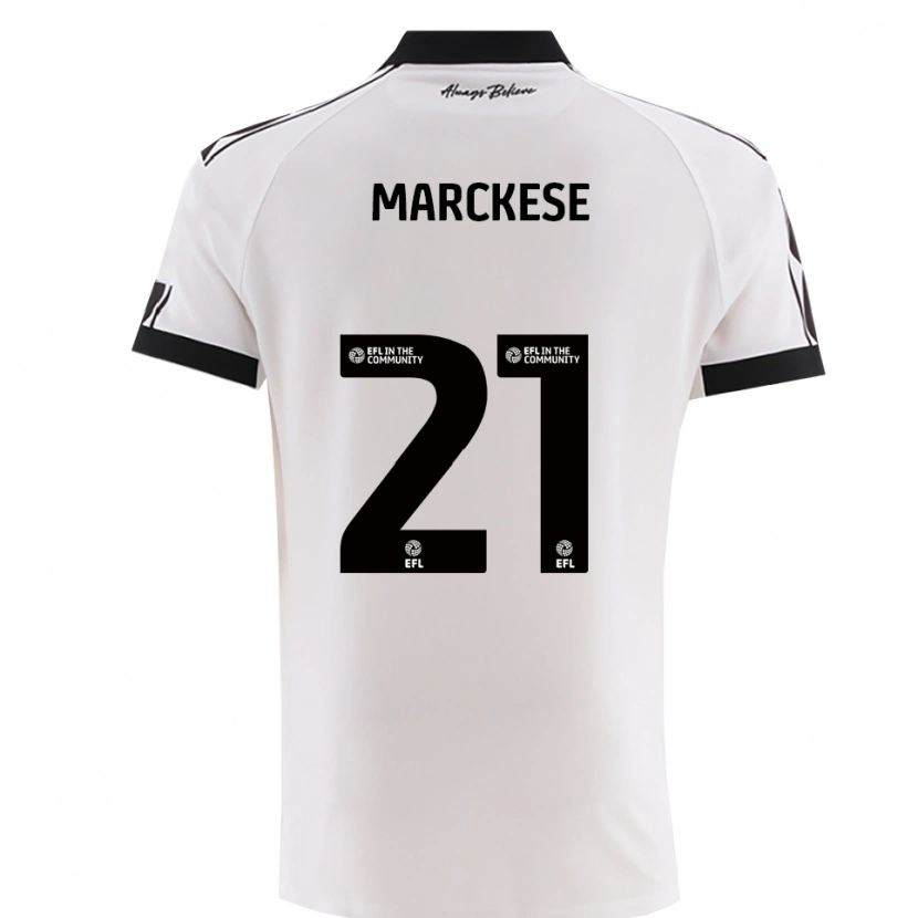Danxen Kinder Kaylan Marckese #21 Weiß Schwarz Auswärtstrikot Trikot 2025/26 T-Shirt