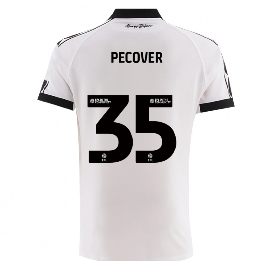 Danxen Kinder Leo Pecover #35 Weiß Schwarz Auswärtstrikot Trikot 2025/26 T-Shirt