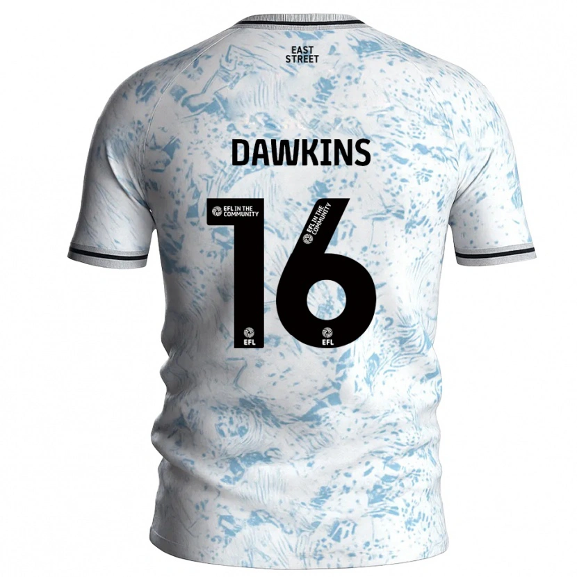 Danxen Kinder Marley Dawkins #16 Weiß Himmelblau Auswärtstrikot Trikot 2025/26 T-Shirt