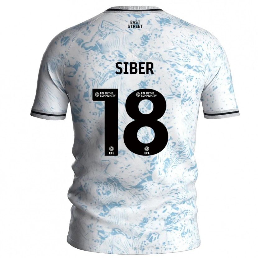 Danxen Kinder Gloria Siber #18 Weiß Himmelblau Auswärtstrikot Trikot 2025/26 T-Shirt