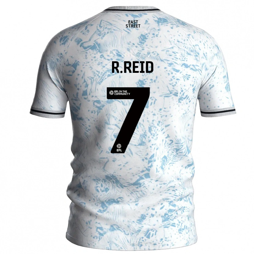 Danxen Kinder Reuben Reid #7 Weiß Himmelblau Auswärtstrikot Trikot 2025/26 T-Shirt