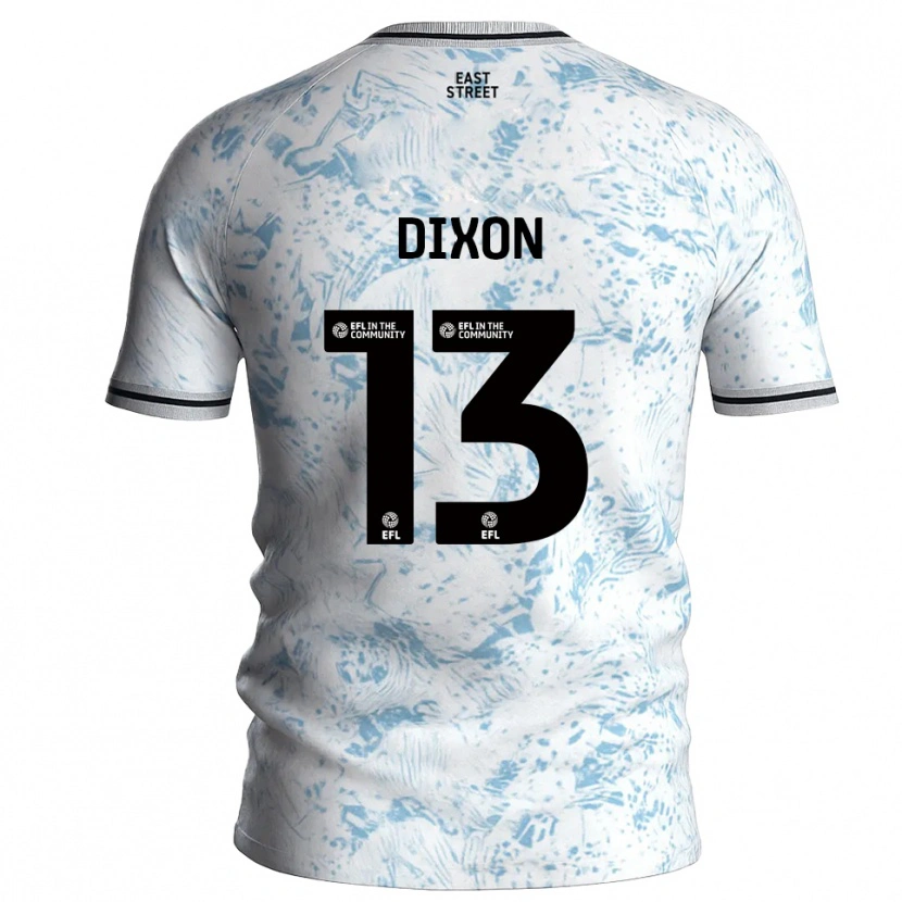 Danxen Kinder Kaheim Dixon #13 Weiß Himmelblau Auswärtstrikot Trikot 2025/26 T-Shirt