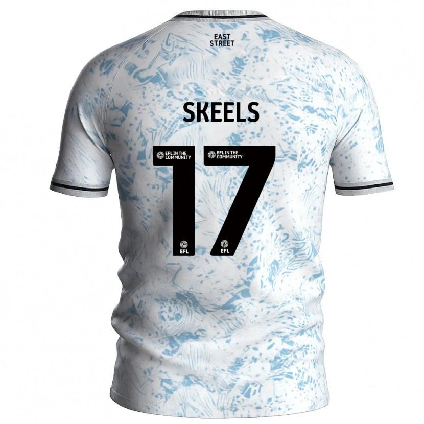 Danxen Kinder Kiera Skeels #17 Weiß Himmelblau Auswärtstrikot Trikot 2025/26 T-Shirt