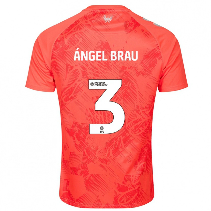 Danxen Kinder Miguel Ángel Brau #3 Orange Weiß Auswärtstrikot Trikot 2025/26 T-Shirt
