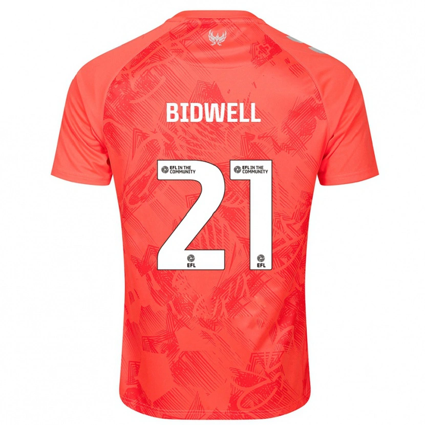 Danxen Kinder Jake Bidwell #21 Orange Weiß Auswärtstrikot Trikot 2025/26 T-Shirt