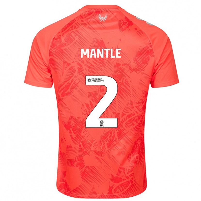 Danxen Kinder David Mantle #2 Orange Weiß Auswärtstrikot Trikot 2025/26 T-Shirt