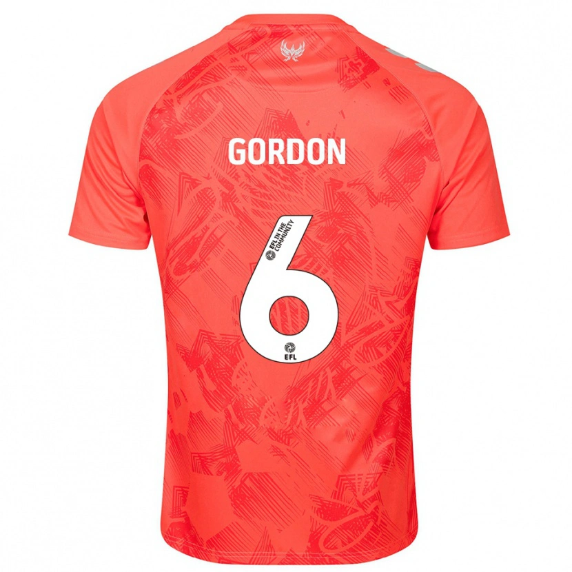 Danxen Kinder Joshua Gordon #6 Orange Weiß Auswärtstrikot Trikot 2025/26 T-Shirt