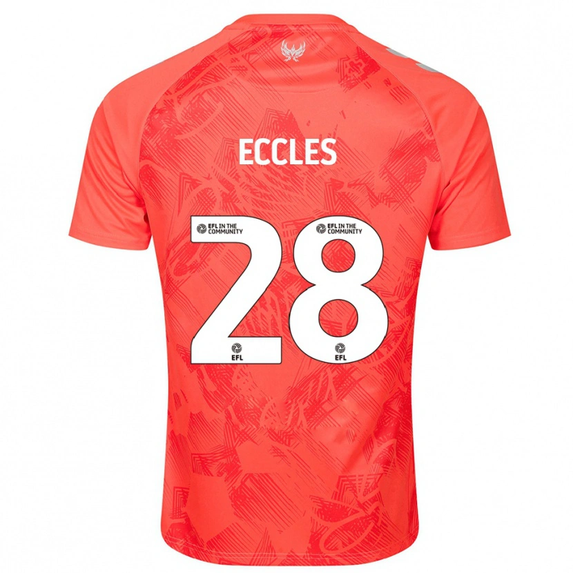Danxen Kinder Josh Eccles #28 Orange Weiß Auswärtstrikot Trikot 2025/26 T-Shirt