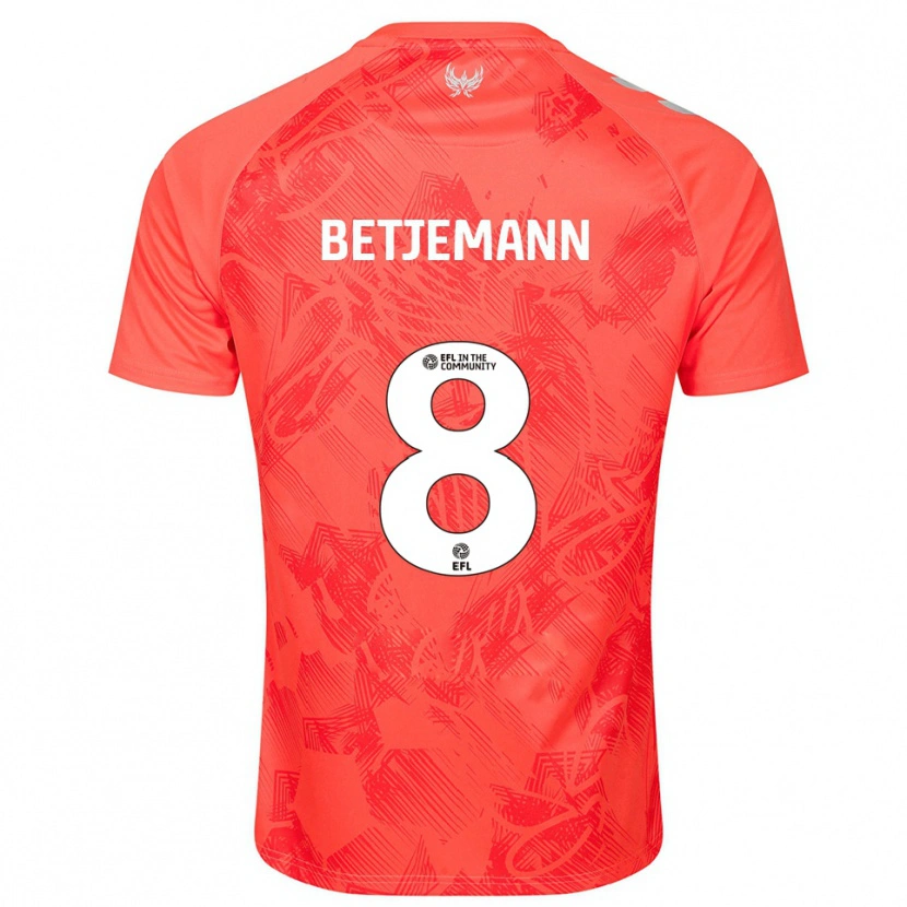 Danxen Kinder Elliot Betjemann #8 Orange Weiß Auswärtstrikot Trikot 2025/26 T-Shirt