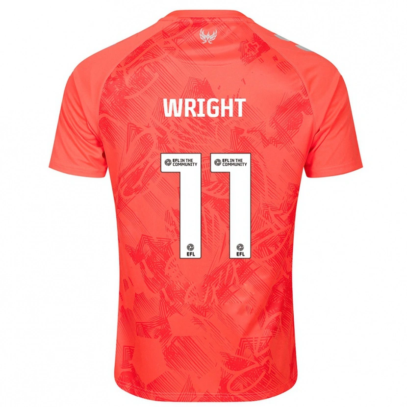 Danxen Kinder Haji Wright #11 Orange Weiß Auswärtstrikot Trikot 2025/26 T-Shirt