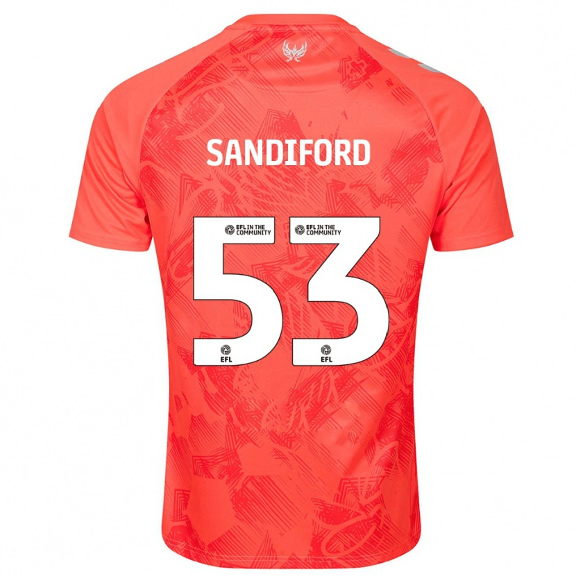 Danxen Kinder Greg Sandiford #53 Orange Weiß Auswärtstrikot Trikot 2025/26 T-Shirt
