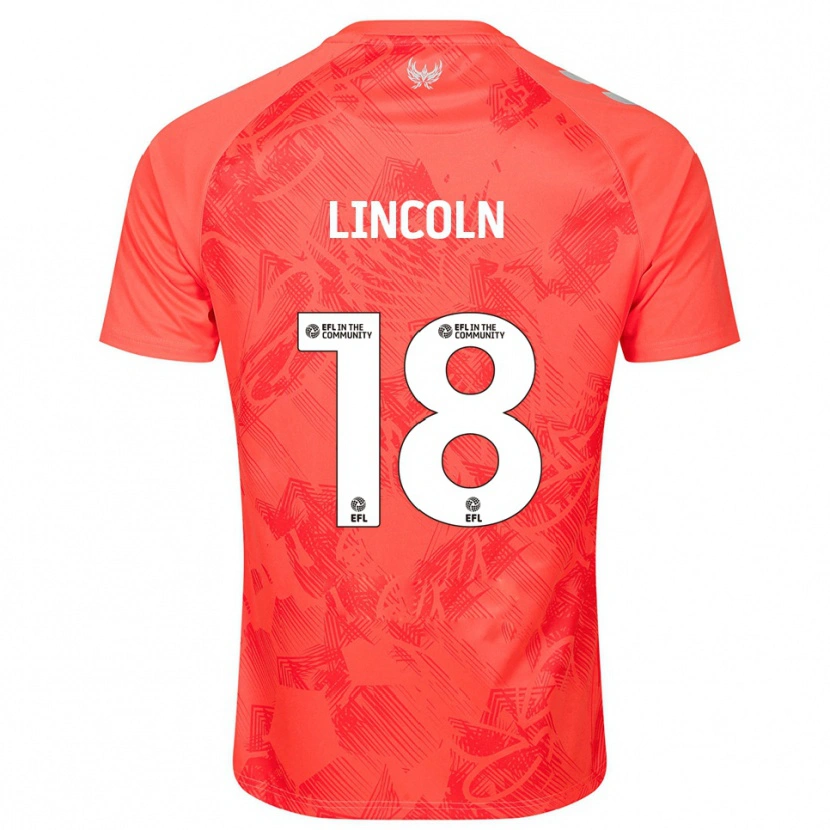 Danxen Kinder Khavarni Lincoln #18 Orange Weiß Auswärtstrikot Trikot 2025/26 T-Shirt