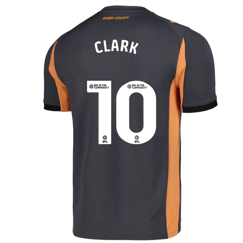 Danxen Kinder Bobby Clark #10 Grau Orange Schwarz Auswärtstrikot Trikot 2025/26 T-Shirt