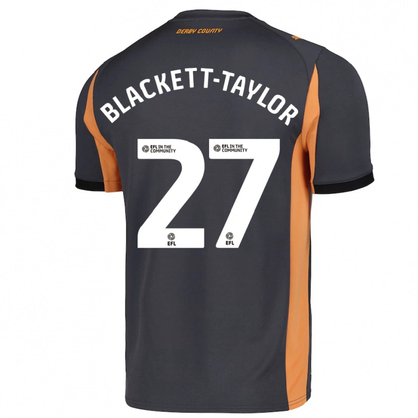 Danxen Kinder Corey Blackett-Taylor #27 Grau Orange Schwarz Auswärtstrikot Trikot 2025/26 T-Shirt