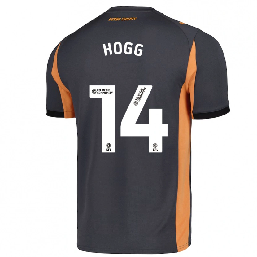 Danxen Kinder Becky Hogg #14 Grau Orange Schwarz Auswärtstrikot Trikot 2025/26 T-Shirt