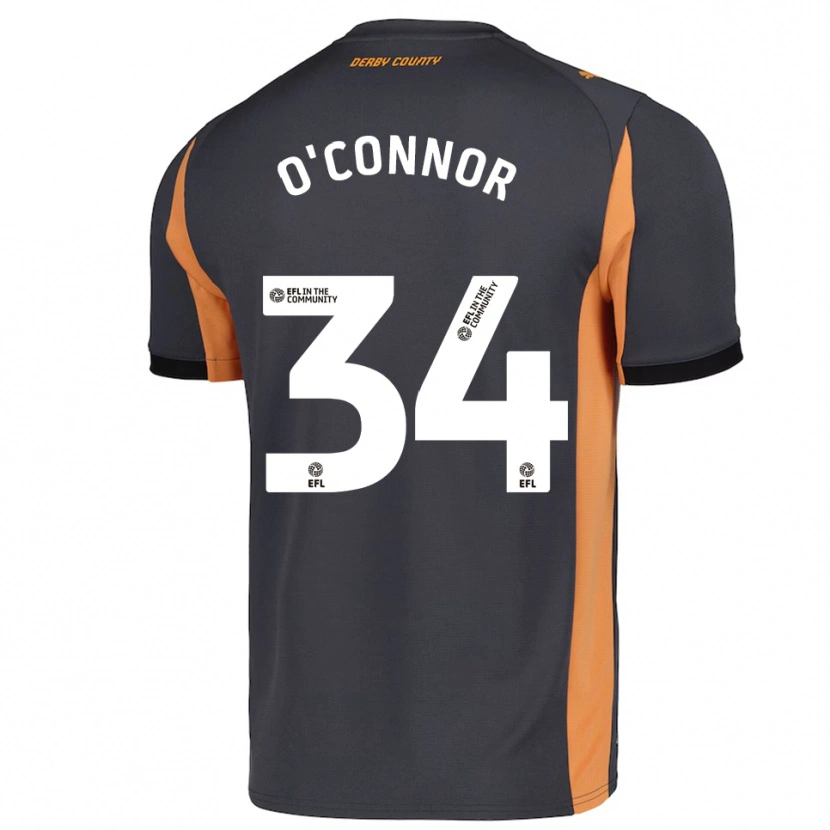 Danxen Kinder Dolcie O'connor #34 Grau Orange Schwarz Auswärtstrikot Trikot 2025/26 T-Shirt