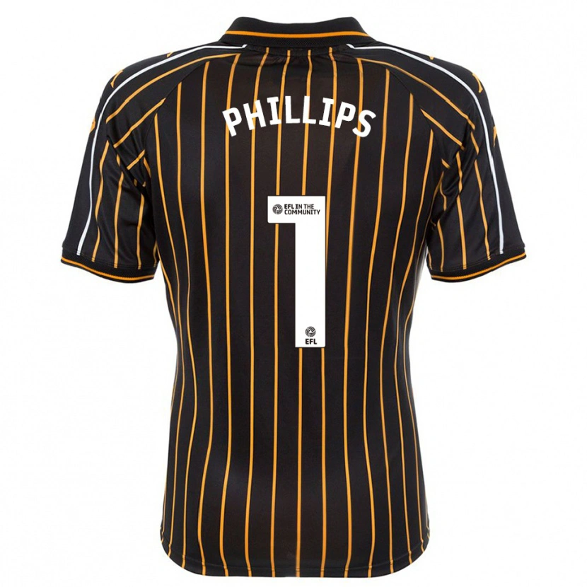Danxen Kinder Dillon Phillips #1 Weiß Schwarz Auswärtstrikot Trikot 2025/26 T-Shirt