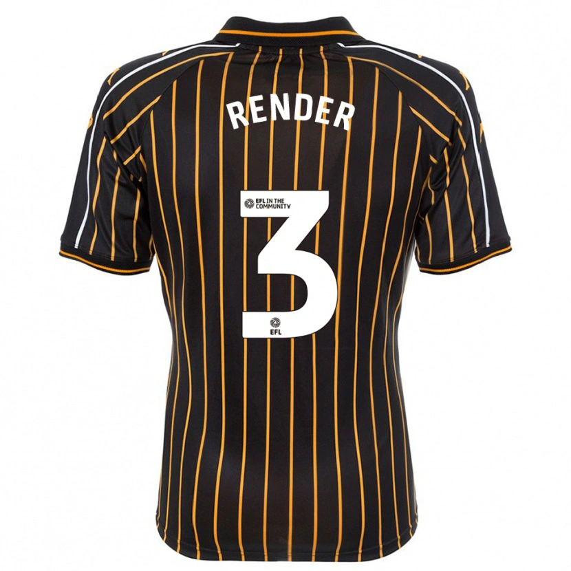 Danxen Kinder Meg Render #3 Weiß Schwarz Auswärtstrikot Trikot 2025/26 T-Shirt
