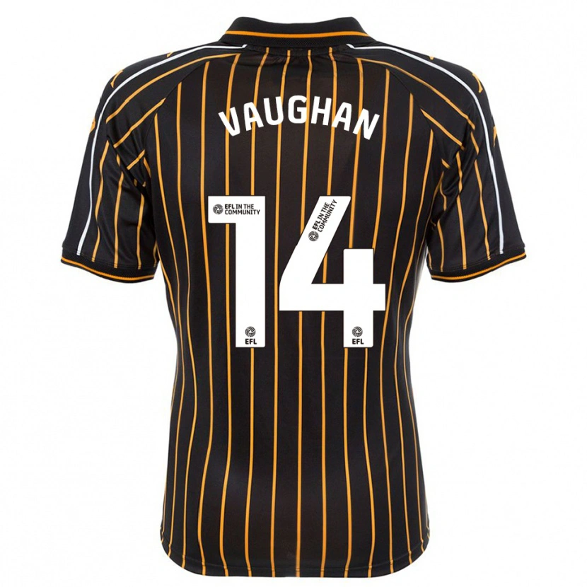 Danxen Kinder Harry Vaughan #14 Weiß Schwarz Auswärtstrikot Trikot 2025/26 T-Shirt