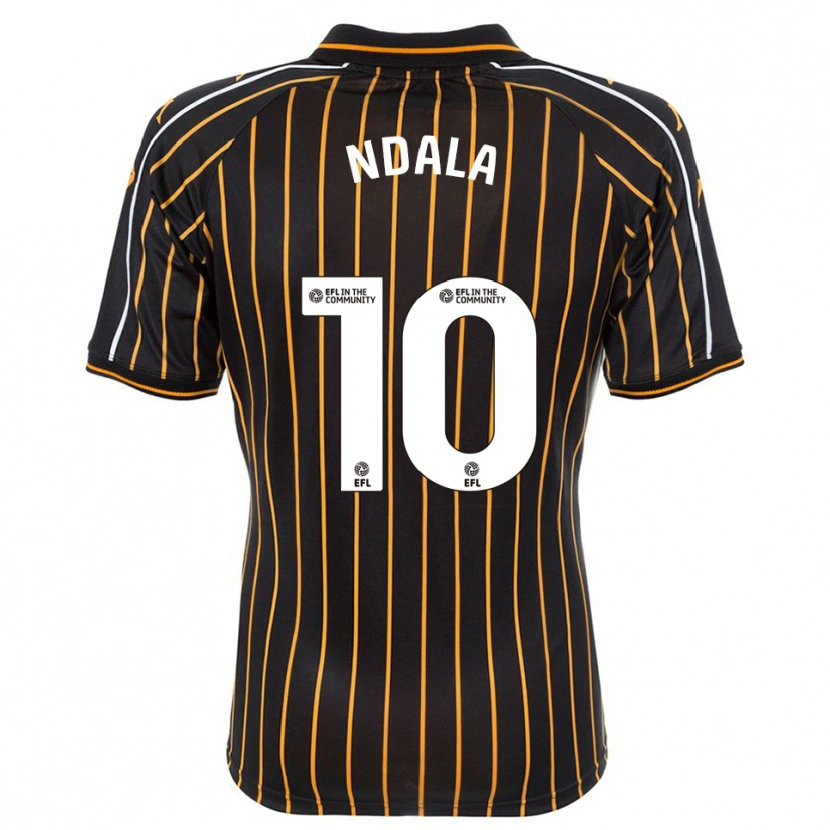 Danxen Kinder Joel Ndala #10 Weiß Schwarz Auswärtstrikot Trikot 2025/26 T-Shirt